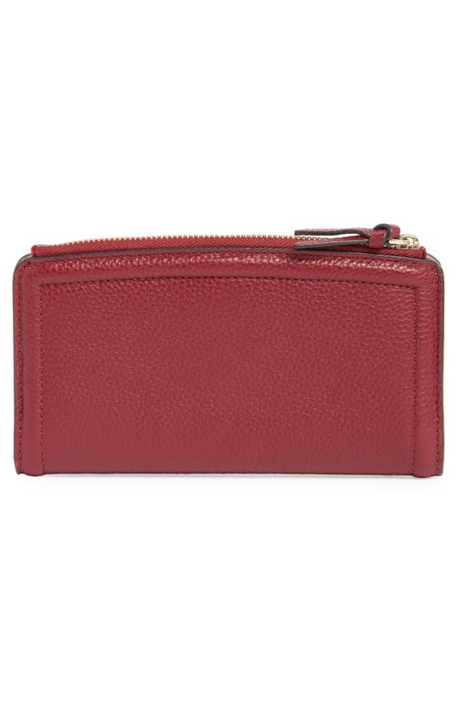 Kate Spade New York Knott Pebble Leather Slim Zip Wallet In Pink