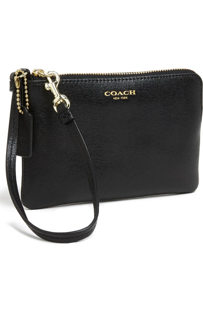 COACH 'Small' Leather Wristlet, Main, color,