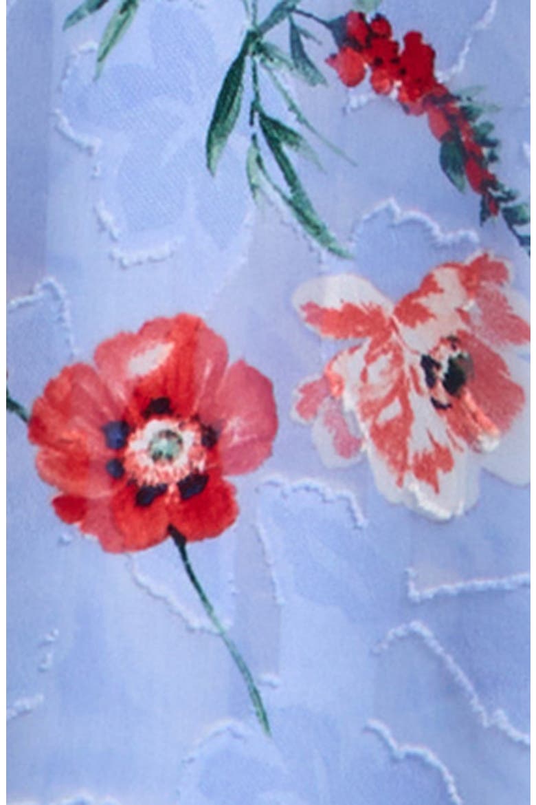 Floral Burnout Chiffon Jumpsuit, Alternate, color, PERIWINKLE