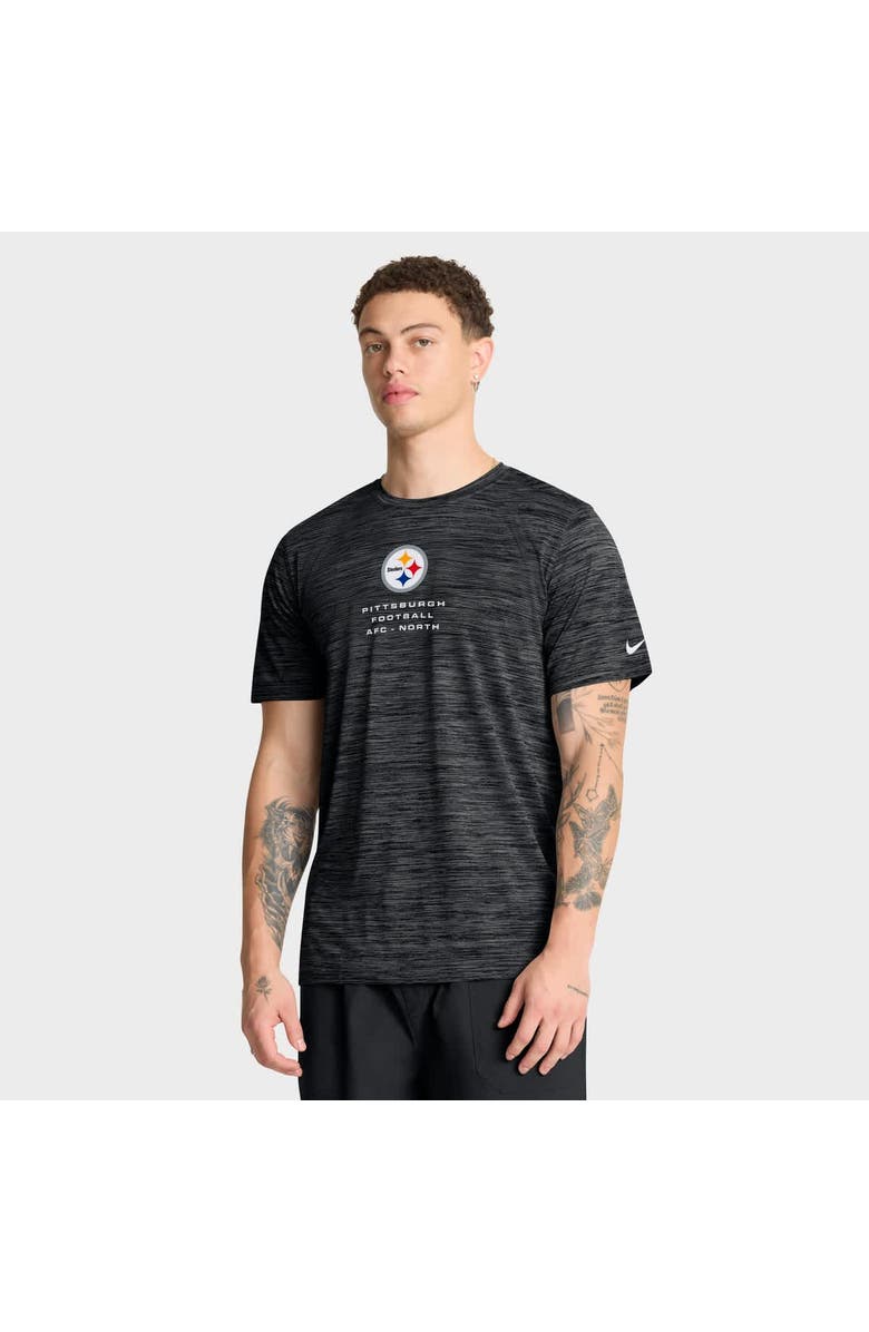 Nike Men's Nike Black Pittsburgh Steelers Velocity Ball Carrier Dri-FIT T-Shirt, Main, color, Black