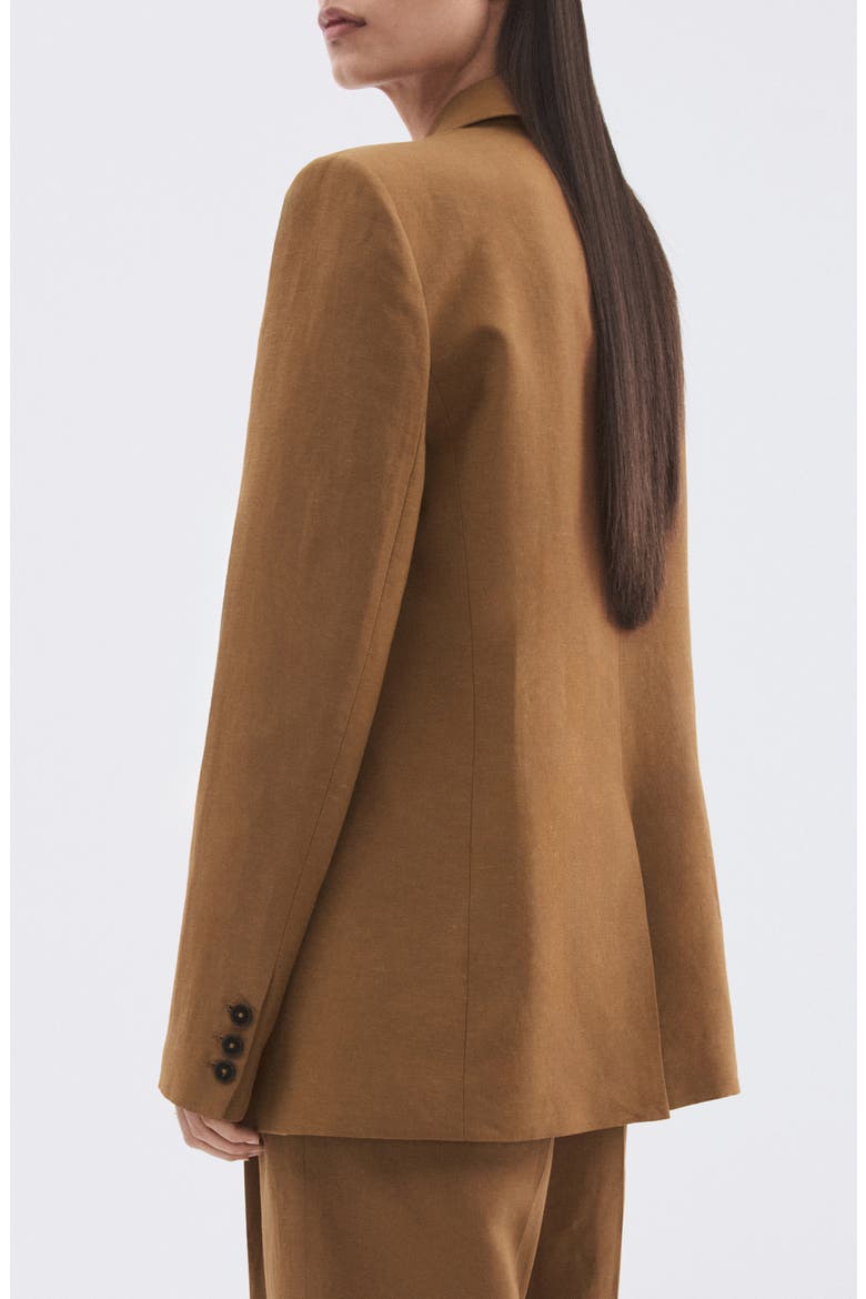 Double Breasted Blazer, Alternate, color, CARAMEL