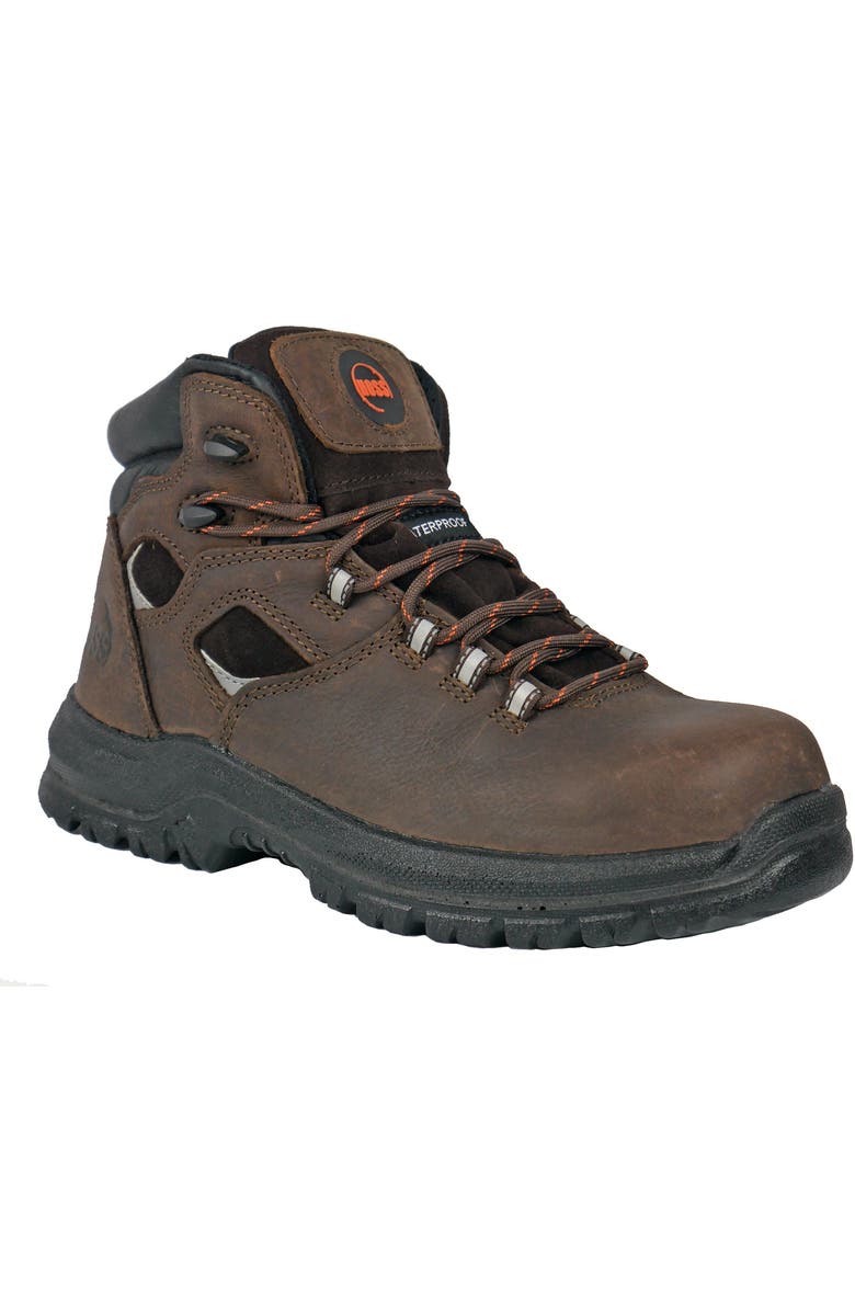 Hoss Boot Company HOSS Lorne 6 Inch Composite Toe Work Boot, Main, color, Brown