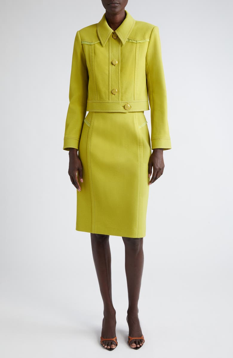 ST. JOHN Tailored Wool Blend Jacket, Alternate, color,