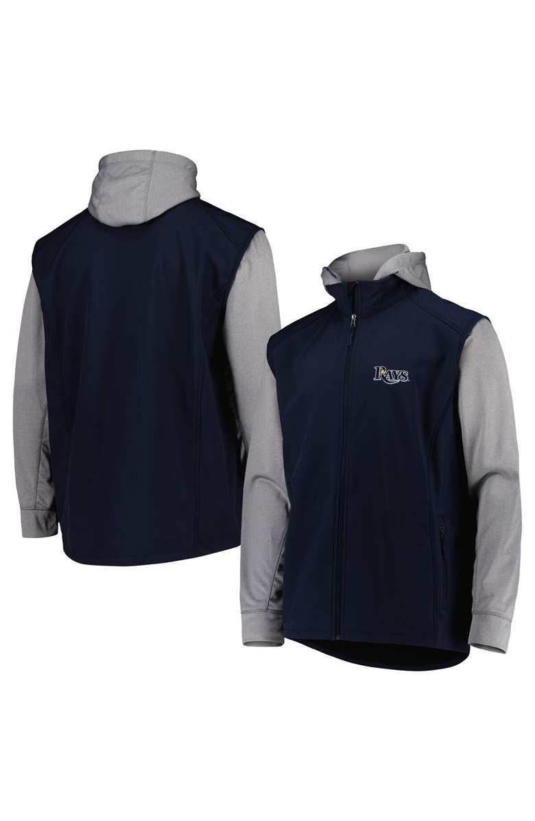 DUNBROOKE Men's Dunbrooke Navy/Heather Gray Tampa Bay Rays Alpha Full-Zip Jacket, Main, color, Navy