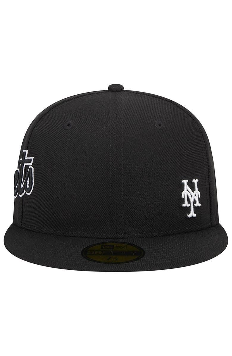 New Era Men's New Era Black New York Mets Jersey 59FIFTY Fitted Hat, Alternate, color, 