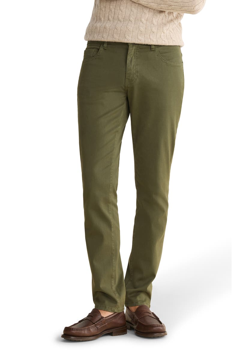 AMS Slim Fit Twill Pants, Main, color, CLOVER