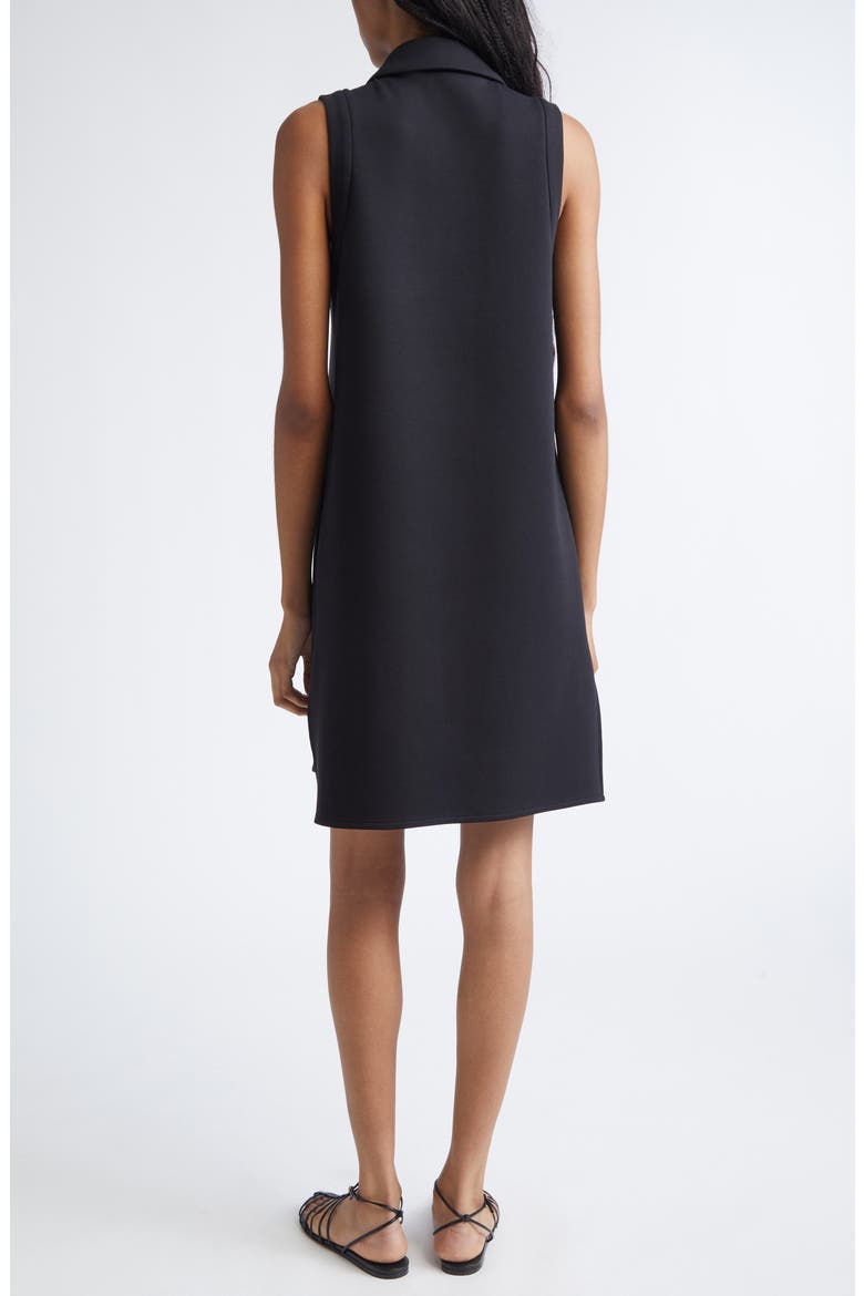 Saggina Double Face Jersey Polo Dress, Alternate, color, BLACK