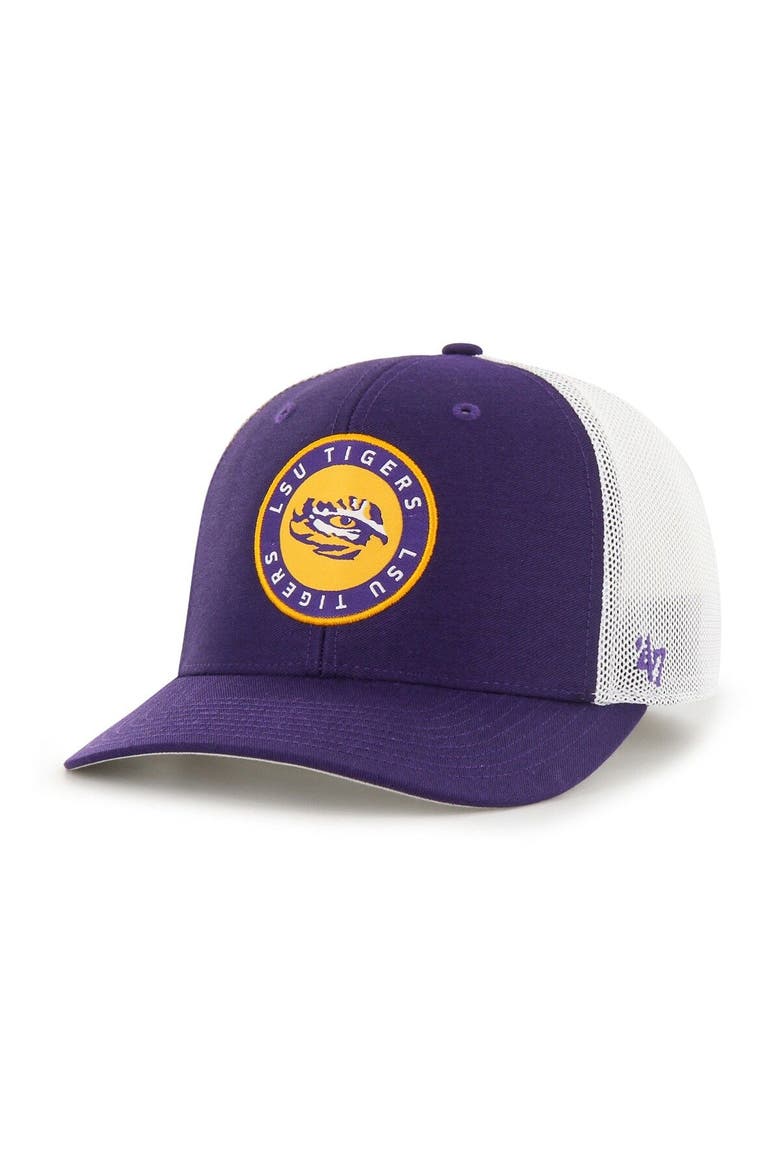 Men's '47 Purple LSU Tigers Unveil Trophy Flex Hat, Main, color, Purple