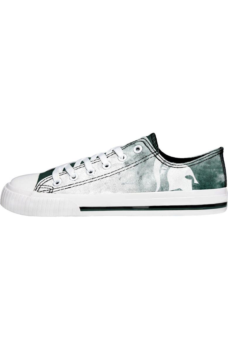 FOCO Women's FOCO Michigan State Spartans Big Logo Tie-Dye Canvas Sneakers, Alternate, color,