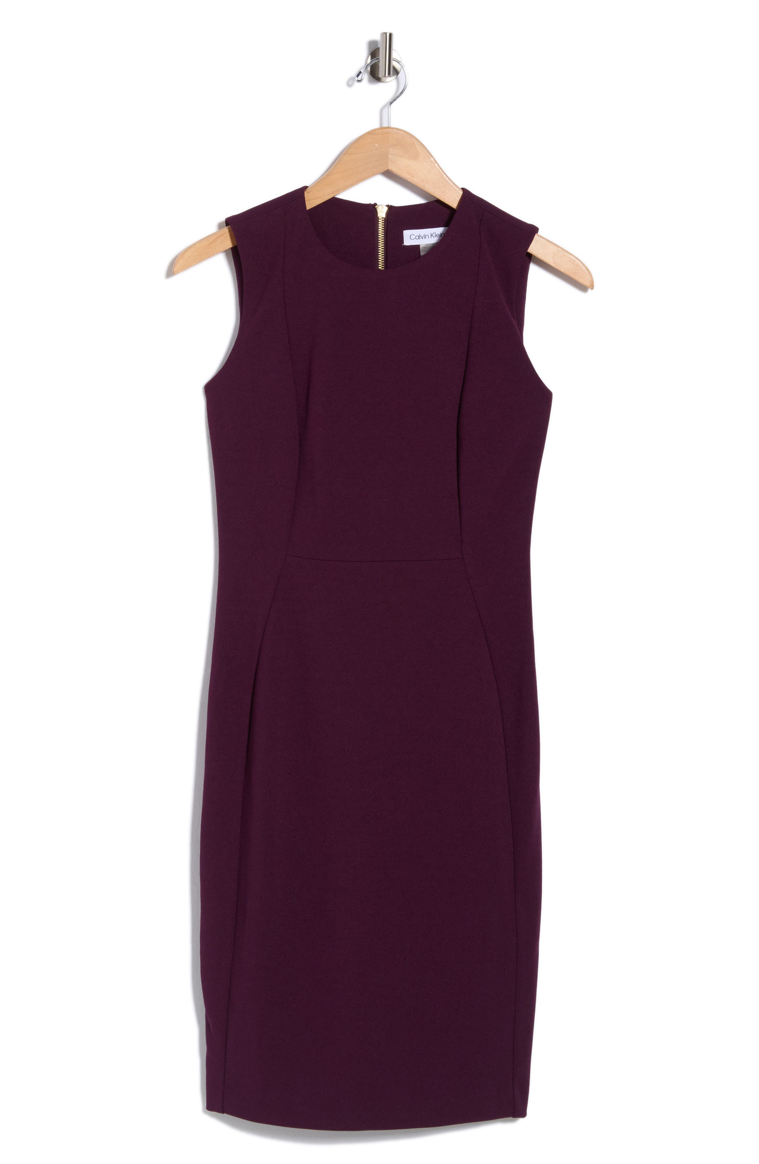Solid Scuba Crepe Sheath Dress