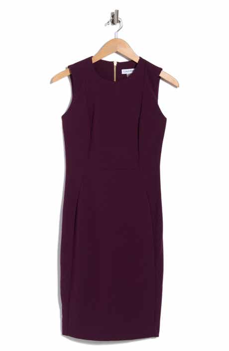 Solid Scuba Crepe Sheath Dress