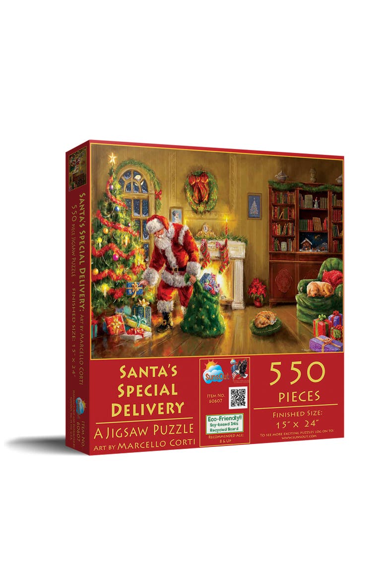 Santa's Special Delivery 550 piece Jigsaw Puzzle for Adults, Main, color, Multicolor