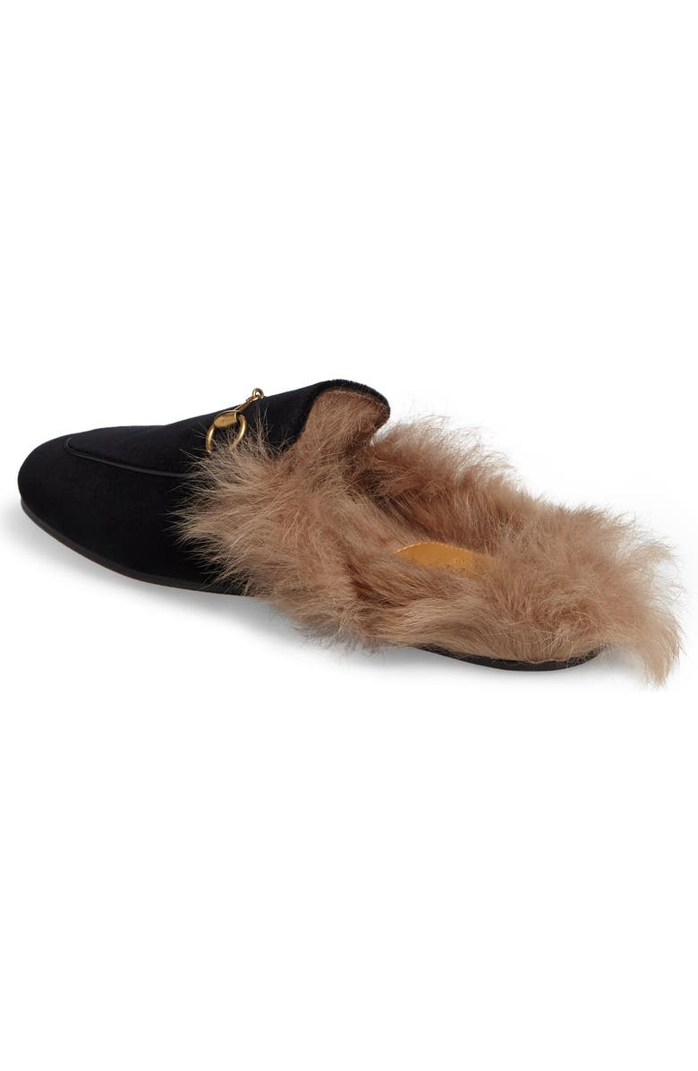 Gucci Princetown Genuine Shearling Mule Loafer, Alternate, color,