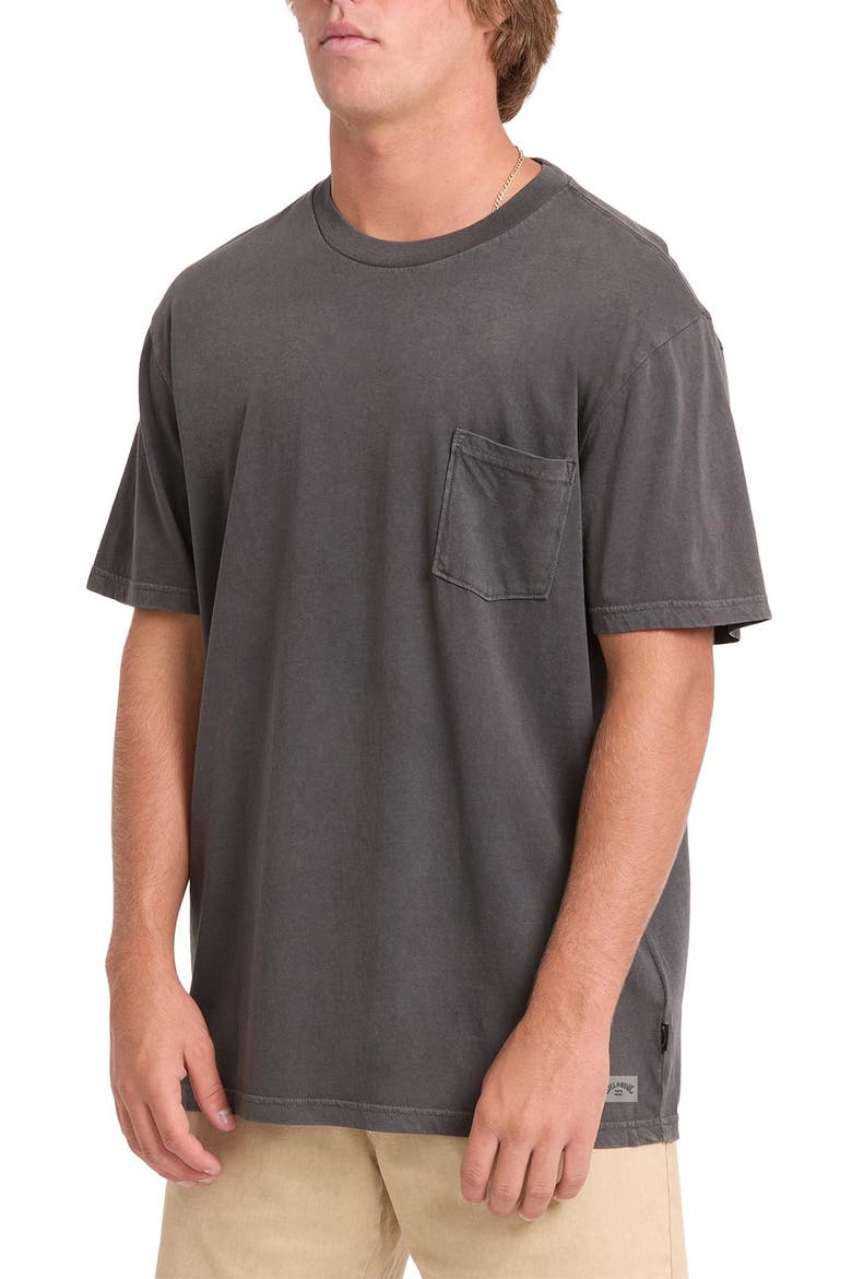 Essential Cotton Pocket T-Shirt, Alternate, color, RAVEN