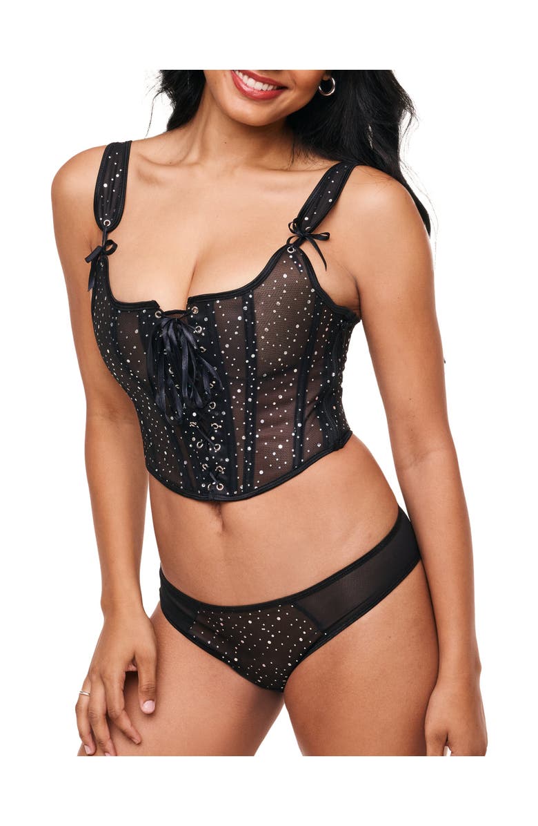 Adore Me Diamond Corset & Panty Set, Main, color, 