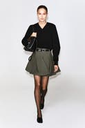 COS Sculptural Tailored Wool Mini Skirt