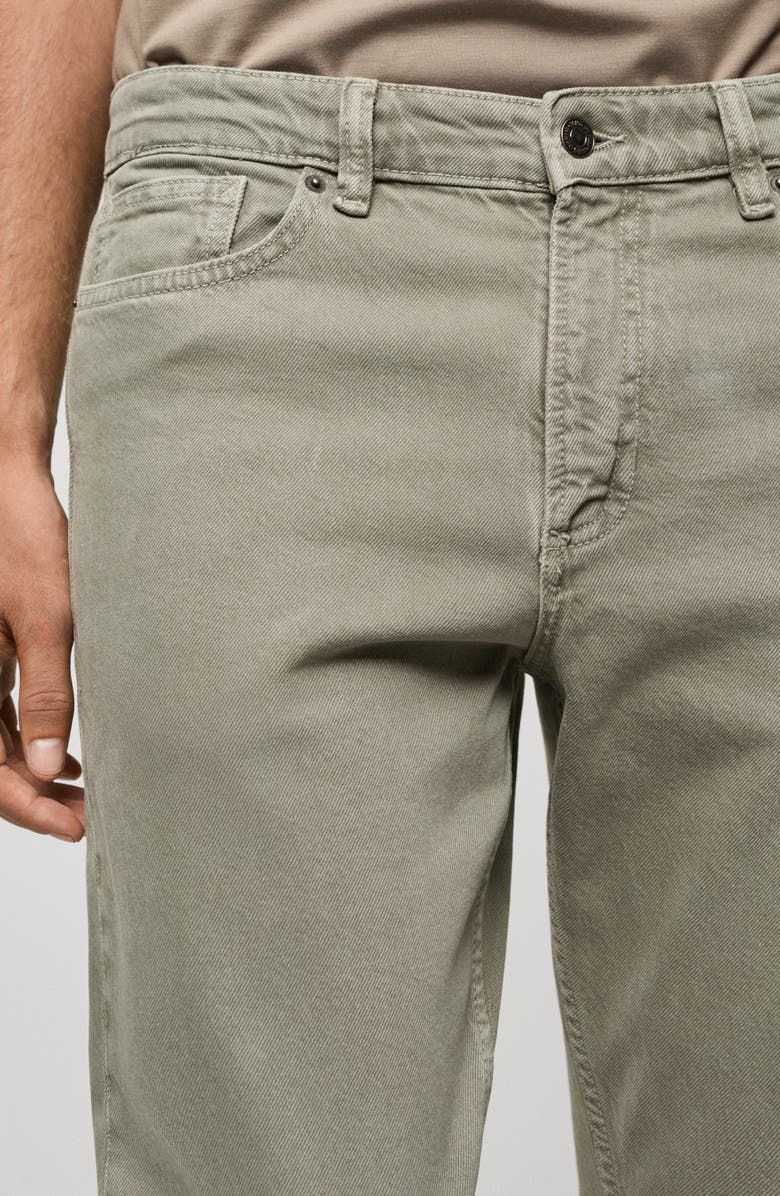 MANGO Ben Crop Tapered Jeans, Alternate, color, Pastel Green