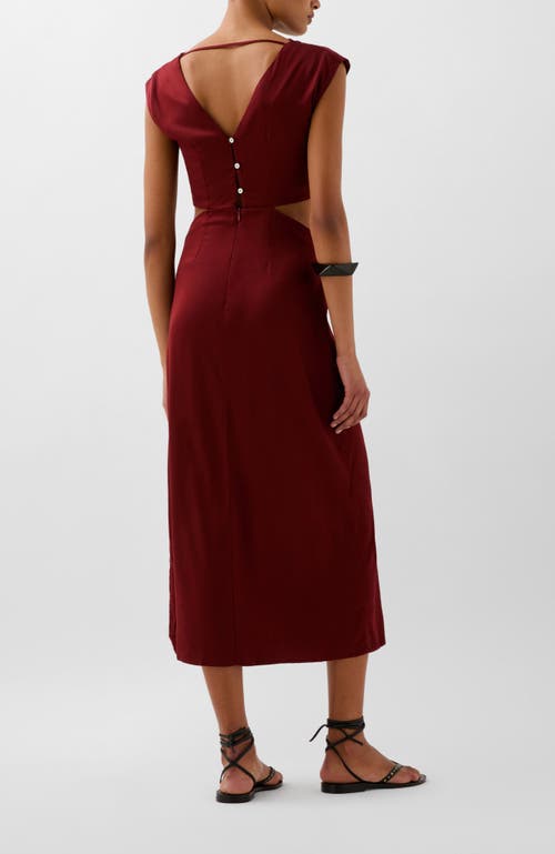 Scalpers Scsideopen Dress In Burgundy