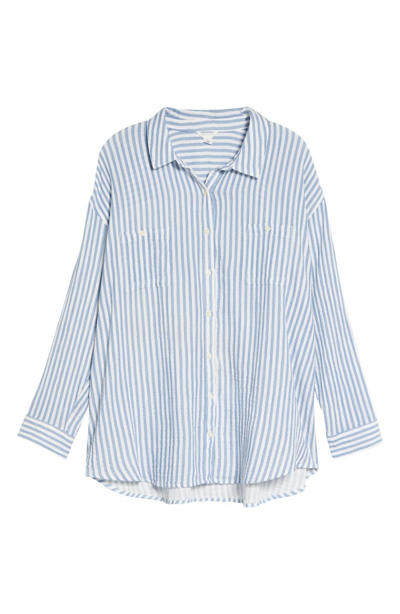Caslon<sup>®</sup> Plaid Cotton Gauze Shirt, Alternate, color, 