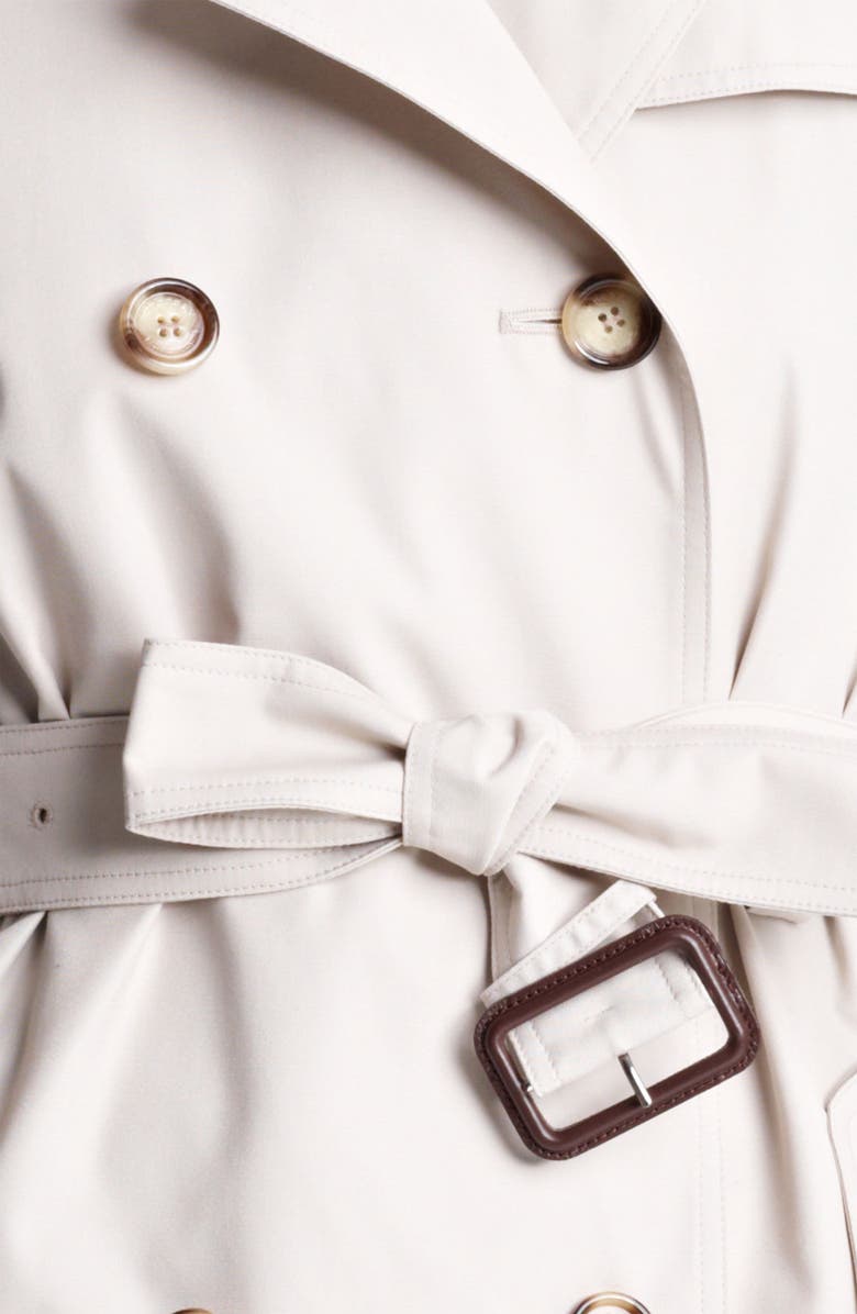 Burberry Brit 'Marystow' Double Breasted Poplin Short Trench Coat, Alternate, color,