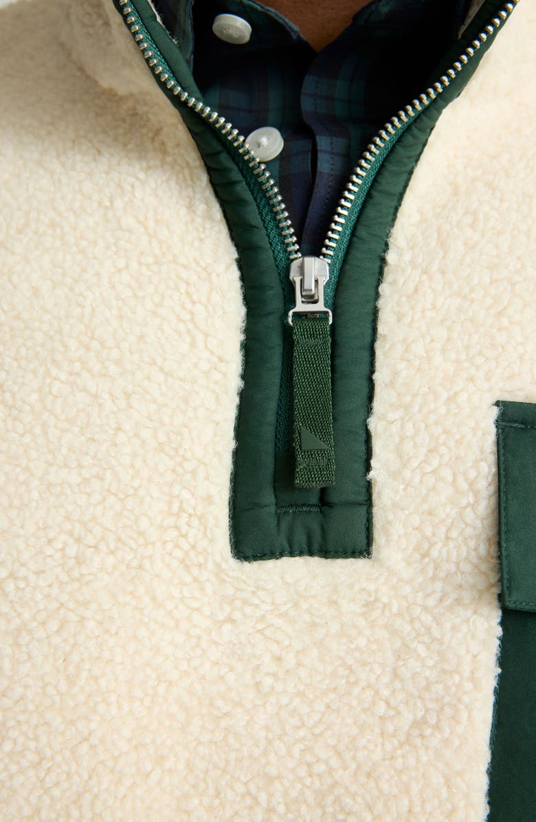 UNTUCKit Brenley Quarter Zip Mixed Media Fleece Pullover, Alternate, color,