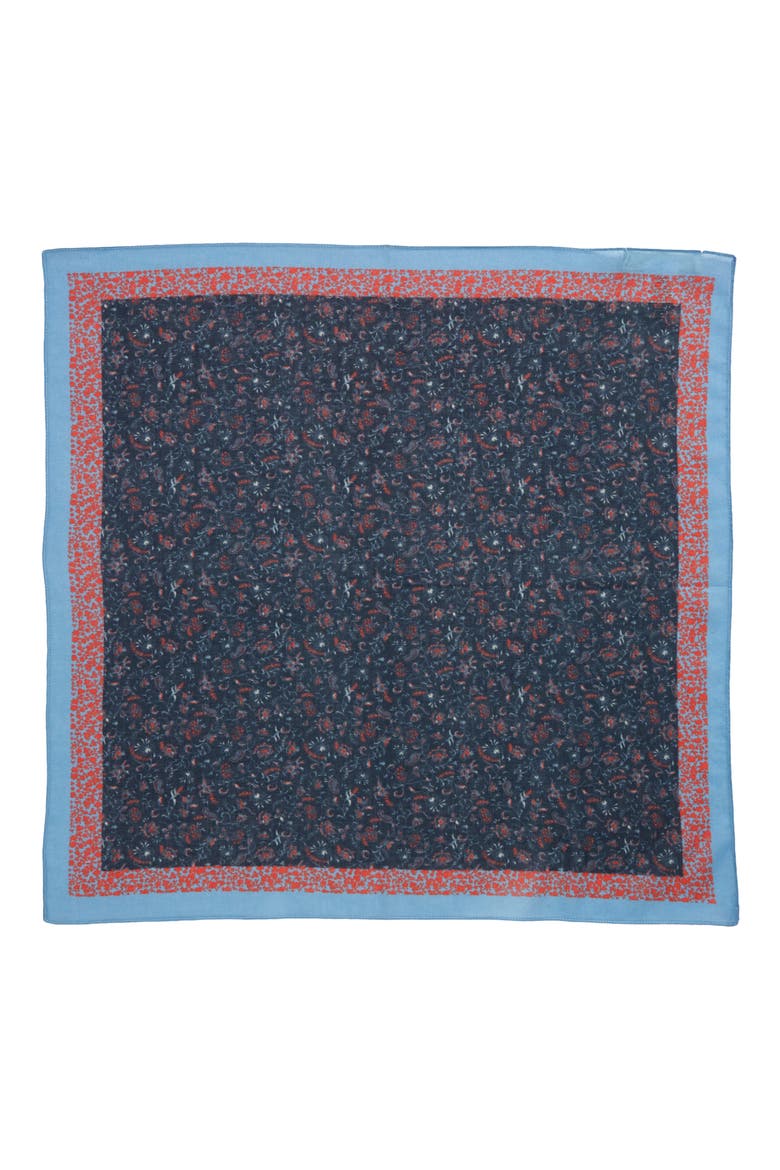 Women's Floral Square Bandana, Alternate, color, NAVY FLORID FLORAL