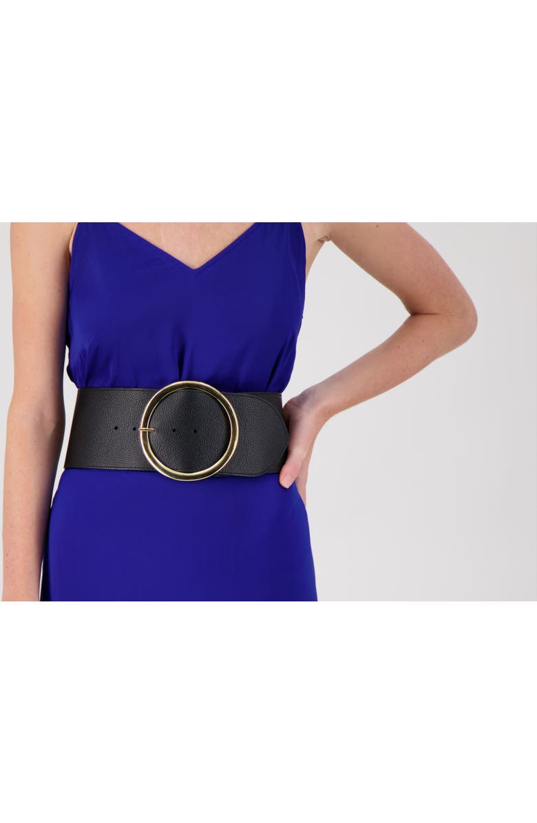 Vaincourt Paris La Splendide Leather Belt, Alternate, color, Black