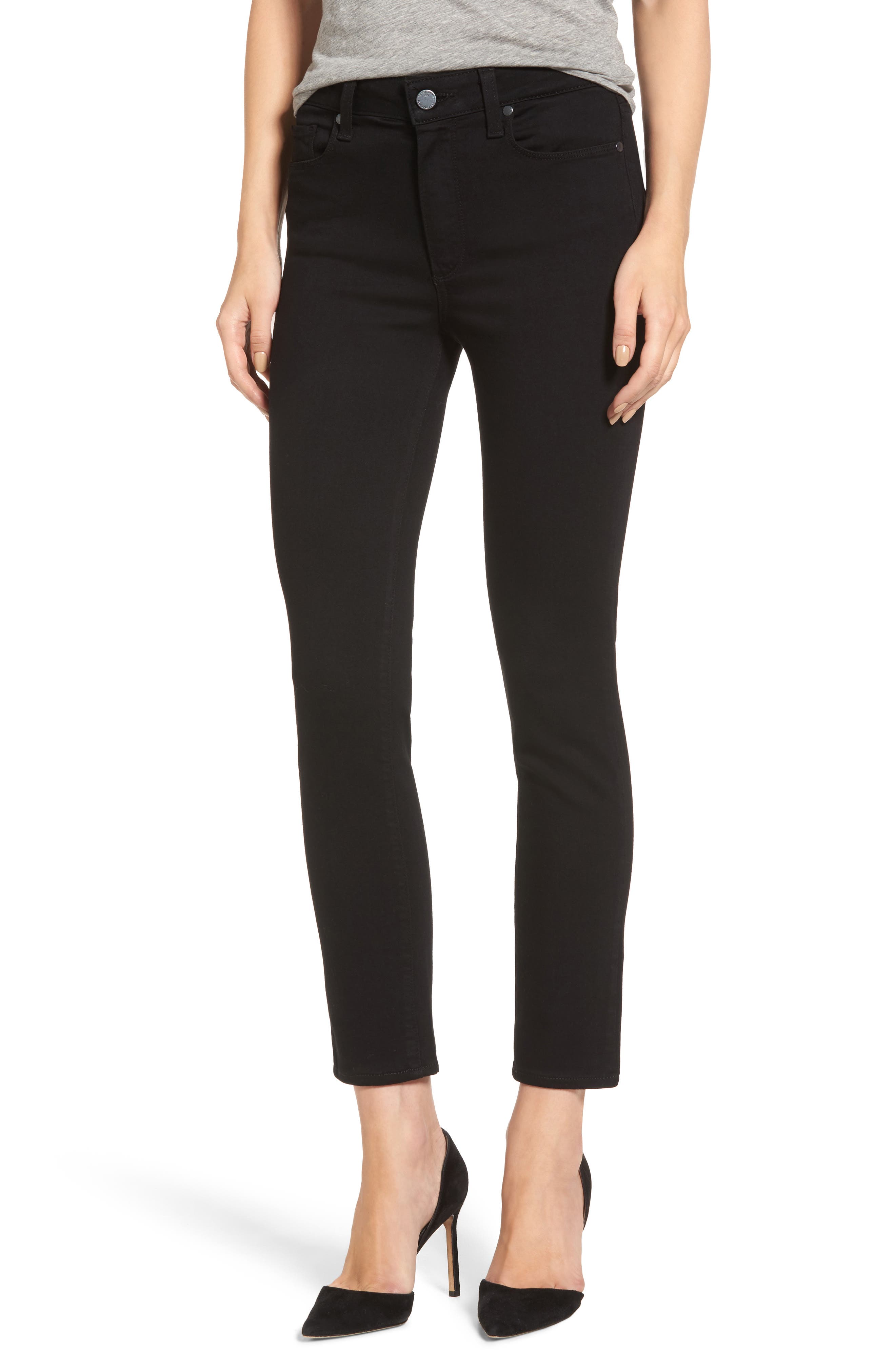 PAIGE Hoxton Transcend High Waist Crop Skinny Jeans