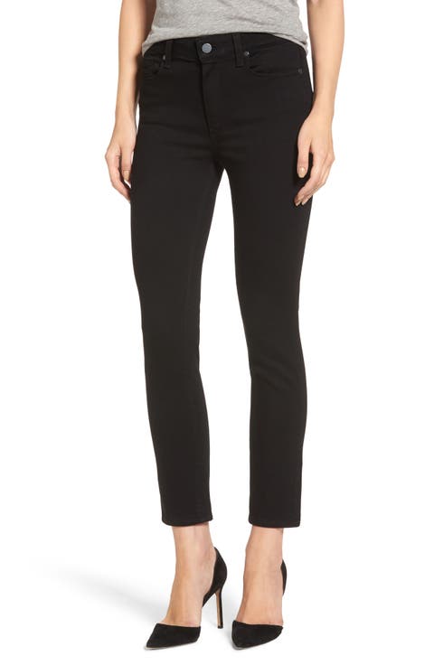 Hoxton Transcend High Waist Crop Skinny Jeans (Black Shadow)
