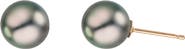 Roseate Tahitian Pearl Stud Earrings, 9-10mm