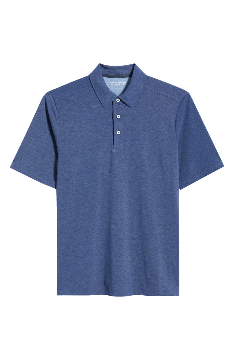 Johnston & Murphy XC<sup>®</sup> Apex Performance Polo, Main, color, Navy Heather