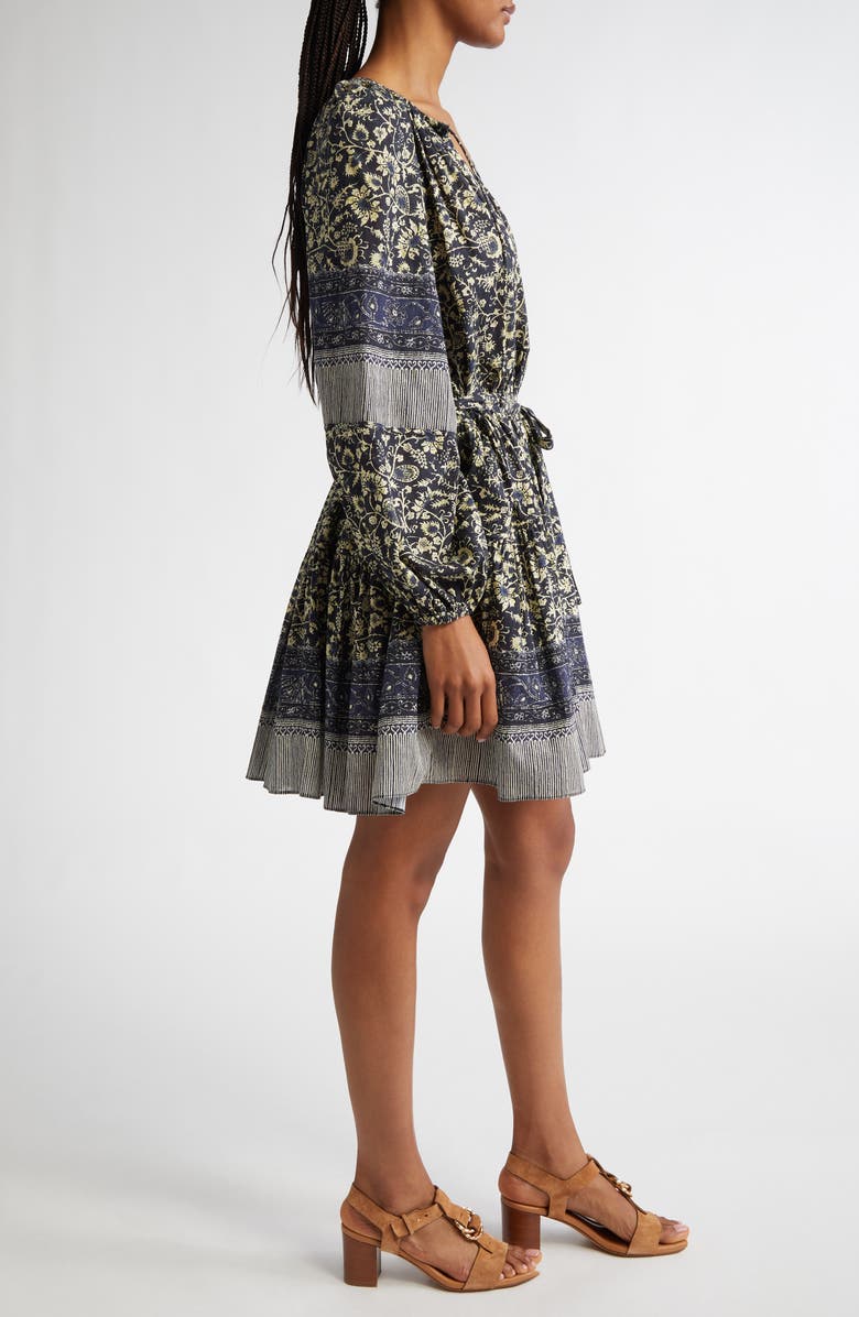 Ulla Johnson Abri Long Sleeve Fit & Flare Dress, Alternate, color, Raven