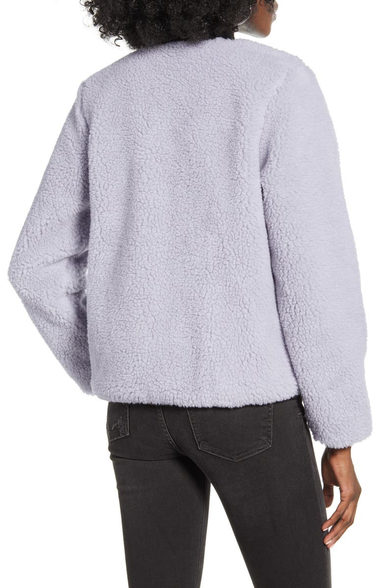 Vans Misty Fog Faux Shearling Bomber Jacket, Alternate, color,