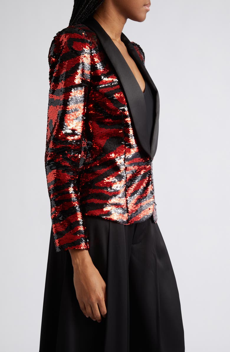 L'AGENCE Yuna Sequin Blazer, Alternate, color,