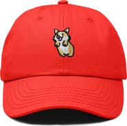 Dalix Leaping Corgi Embroidered Cap
