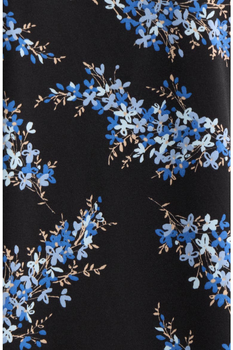 Floral Ruffle Sleeve Top, Alternate, color, ANNE BLACK MULTI