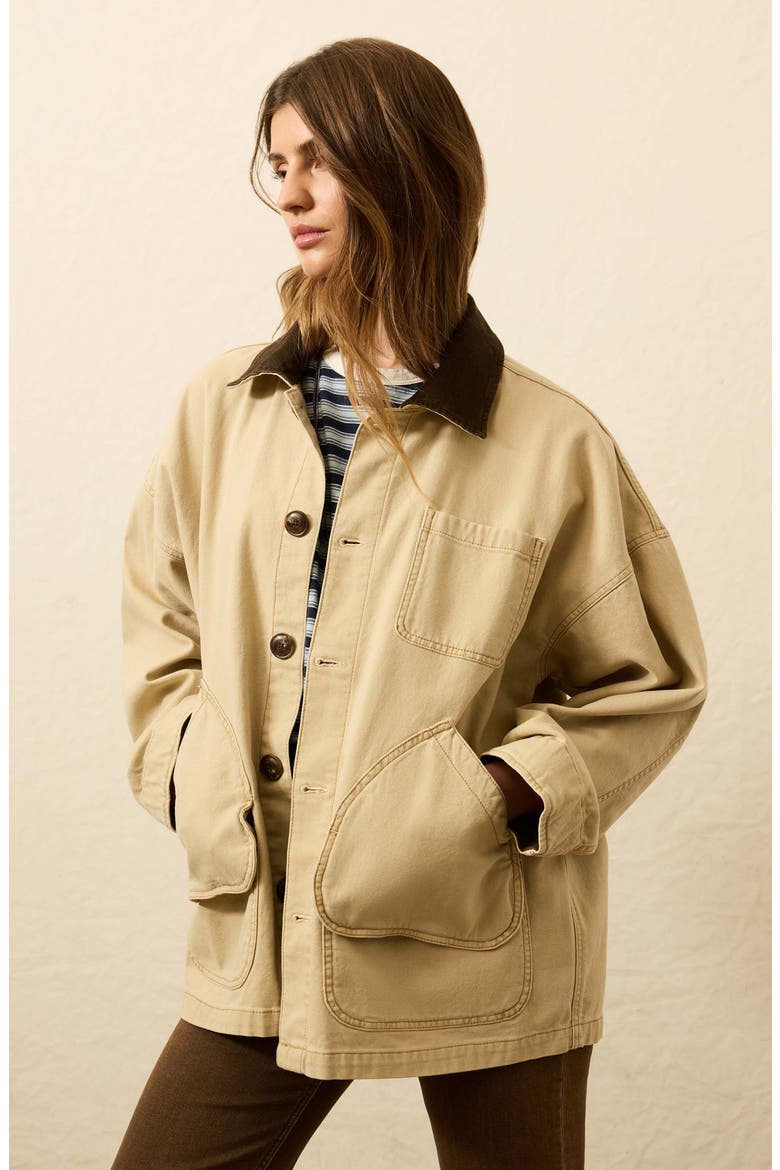 Sunwashed Canvas Barn Jacket, Alternate, color, SANDY KHAKI
