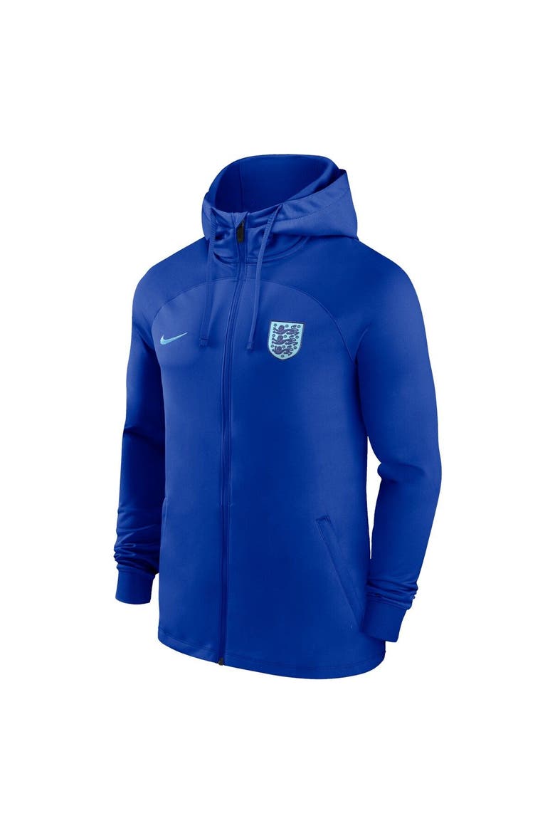 Men's Nike Blue England National Team Strike Raglan Hoodie Full-Zip Track Jacket, Alternate, color, Blue