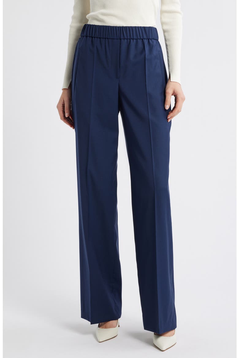 Toyal Pull-On Virgin Wool Flare Pants, Main, color, DK BU