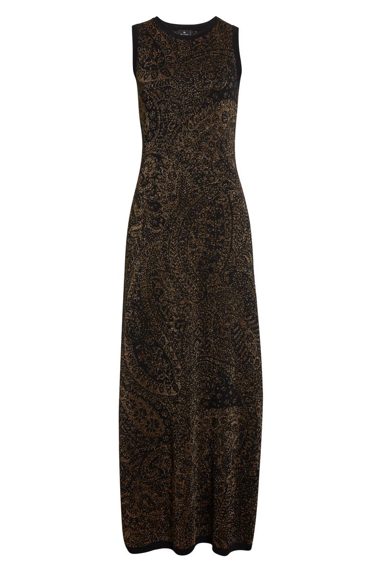 Metallic Paisley Knit Dress, Alternate, color, MULTICOLOR BLACK BASE