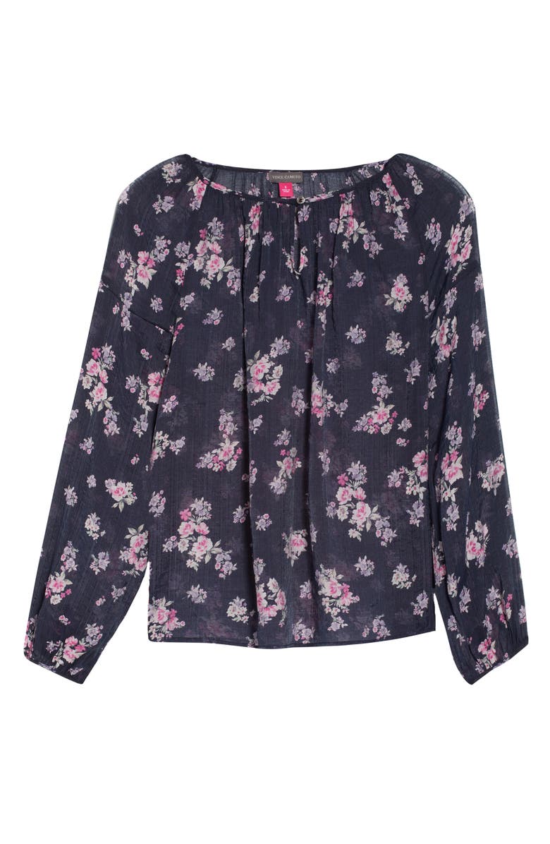 Vince Camuto Peaceful Bouquet Keyhole Blouse, Alternate, color, 