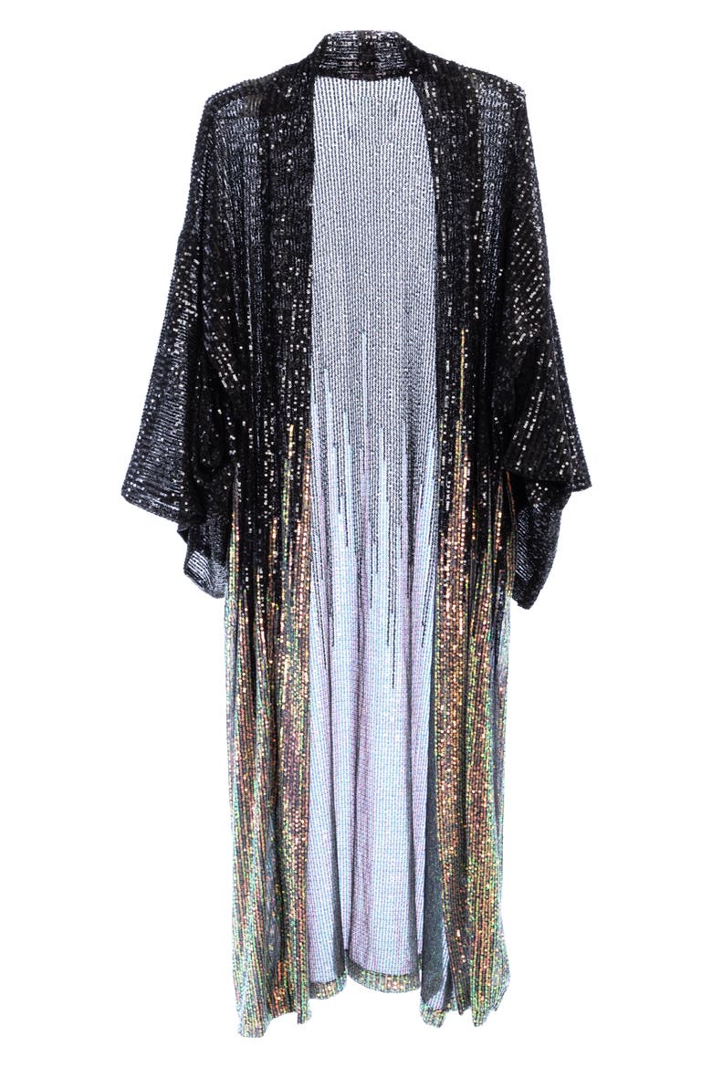 Multicolor Sequin Longline Topper, Alternate, color, GOLD