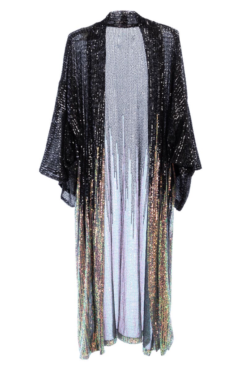 SAACHI Multicolor Sequin Longline Topper, Alternate, color, Gold