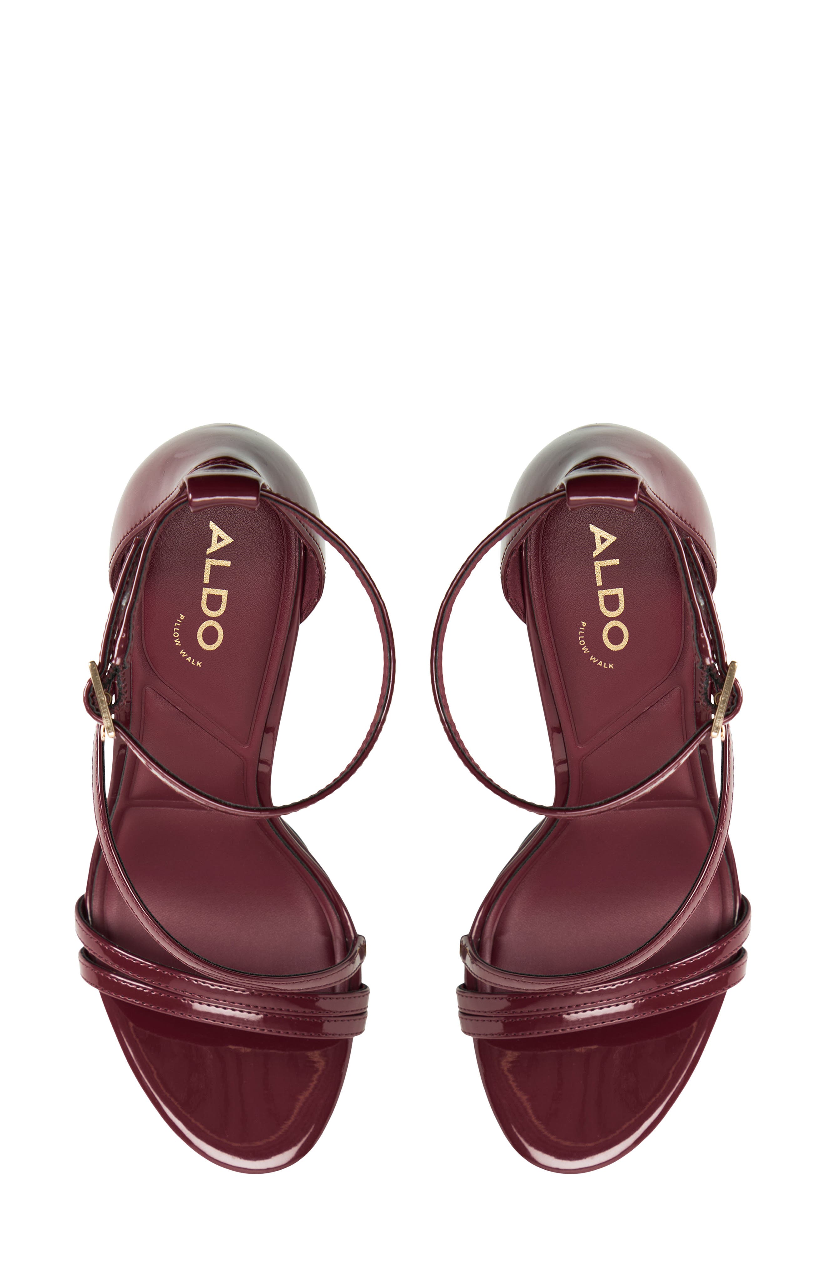 Odella Ankle Strap Platform Sandal, Alternate, color, DARK RED