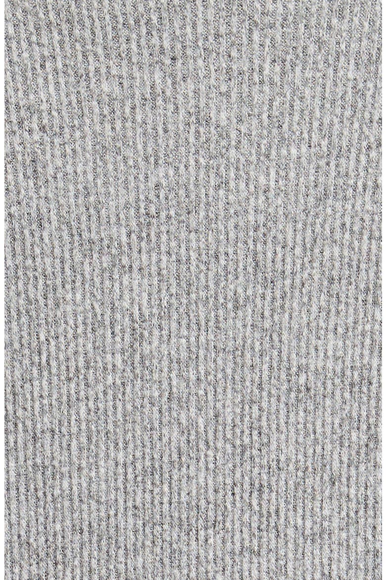 Kids' Ribbed Long Sleeve Faux Wrap Dress, Alternate, color, GREY