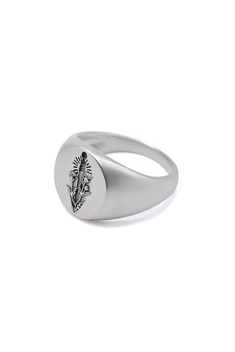 Men's Silver Defence Ring, Alternate, color, SILVER