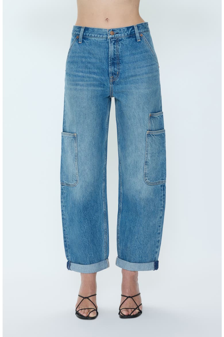 Sonny Ankle Straight Leg Cargo Jeans, Main, color, COASTAL FADE