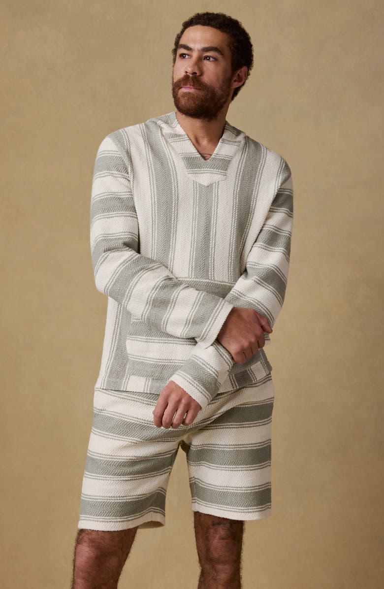 Faherty Whitewater Organic Cotton Hoodie, Alternate, color, Shell Point Stripe