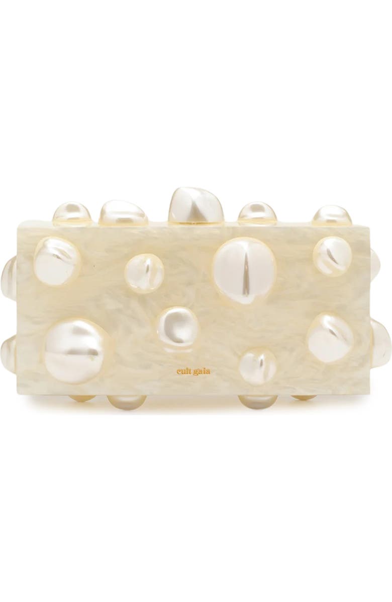 Cult Gaia Orbs Clutch, Main, color, Ivory