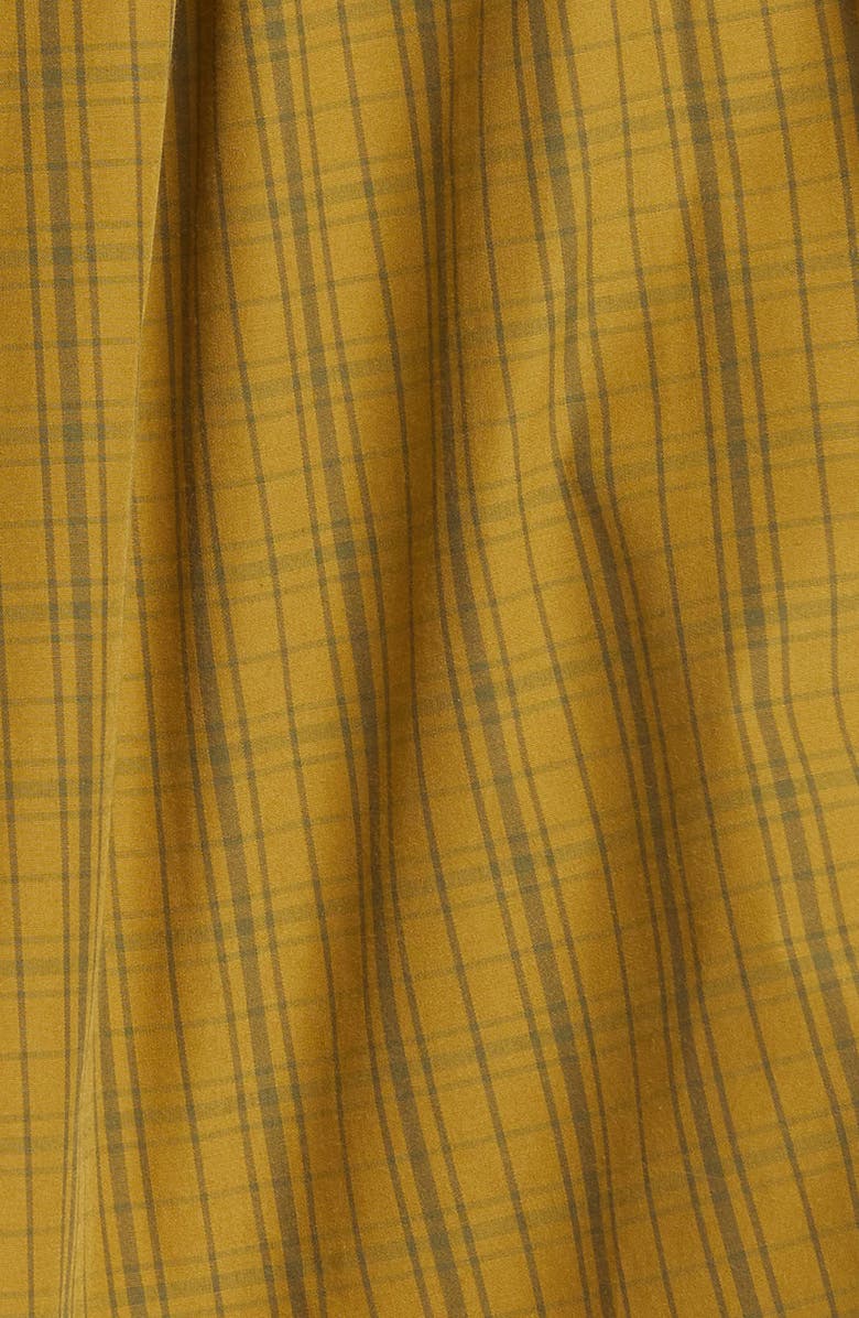 Rebecca Taylor Shirred Sleeveless Dress, Alternate, color, Mini Plaid Olive Com